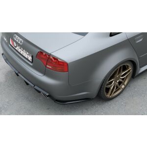 Maxton Design Heck Ansatz Flaps Diffusor V.2 / V2 für Audi RS4 Limousine B7 schwarz Hochglanz