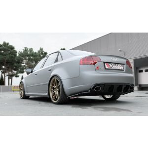 Maxton Design Heck Ansatz Flaps Diffusor V.2 / V2 für Audi RS4 Limousine B7 schwarz Hochglanz