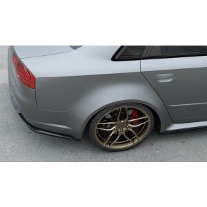 Maxton Design Heck Ansatz Flaps Diffusor V.2 / V2 für Audi RS4 Limousine B7 schwarz Hochglanz