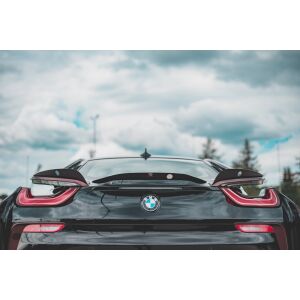 Maxton Design Spoiler CAP für Paket BMW i8 schwarz Hochglanz