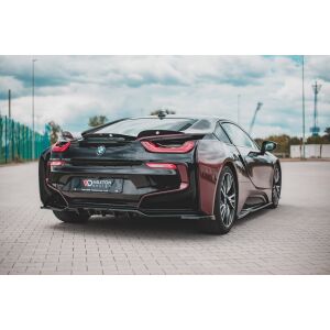 Maxton Design Spoiler CAP für Paket BMW i8 schwarz Hochglanz