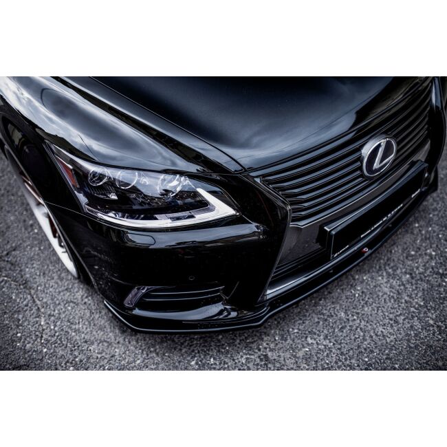 Maxton Design Front Ansatz für Lexus LS Mk4 Facelift schwarz Hochglanz