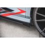 Maxton Design Robuste Racing Seitenschweller Ansatz für für + Front Stoßstangen Racing Flaps passend für Ford Fiesta Mk8 ST / ST-Line schwarz Hochglanz