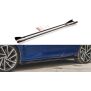 Maxton Design Robuste Racing Seitenschweller Ansatz für für + Flaps VW Golf 7 R / R-Line Facelift schwarz Hochglanz