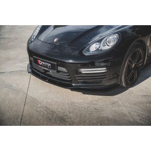 Maxton Design Front Ansatz V.2 / V2 für Porsche Panamera Turbo 970 Facelift schwarz Hochglanz