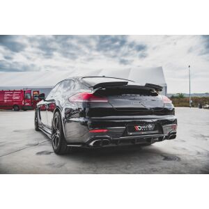 Maxton Design Heckdiffusor Ansatz für Porsche Panamera Turbo 970 Facelift schwarz Hochglanz