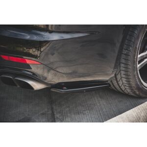 Maxton Design Heck Ansatz Flaps Diffusor für Porsche Panamera Turbo 970 Facelift schwarz Hochglanz