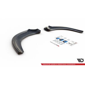 Maxton Design Heck Ansatz Flaps Diffusor V.2 / V2 für Ford Focus ST Mk3 Facelift schwarz Hochglanz