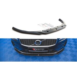 Maxton Design Front Ansatz V.2 / V2 für Volvo S60/V60 R-Design Mk3 schwarz Hochglanz