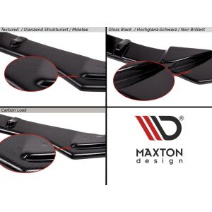 Maxton Design Front Ansatz V.2 / V2 für Volvo S60/V60 R-Design Mk3 schwarz Hochglanz