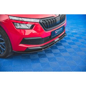 Maxton Design Front Ansatz V.2 / V2 für Skoda Kamiq schwarz Hochglanz