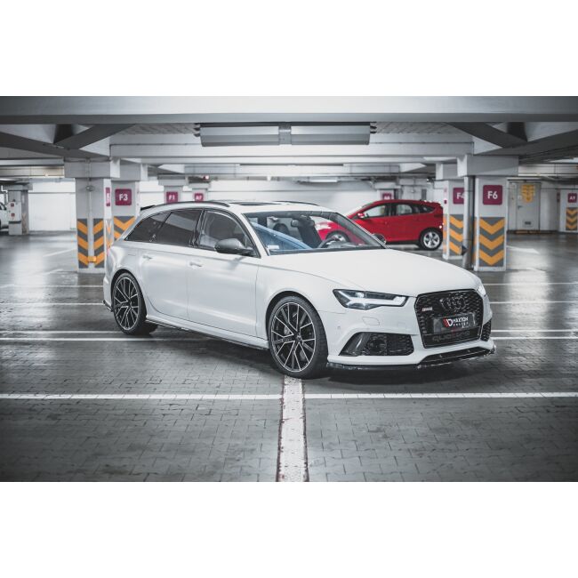 Maxton Design Front Ansatz V.3 / V3 für Audi RS6 C7 schwarz Hochglanz