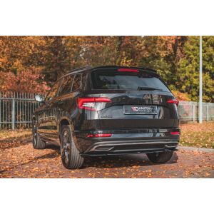 Maxton Design Mittlerer Heckdiffusor Ansatz für Skoda Karoq Sportline schwarz Hochglanz