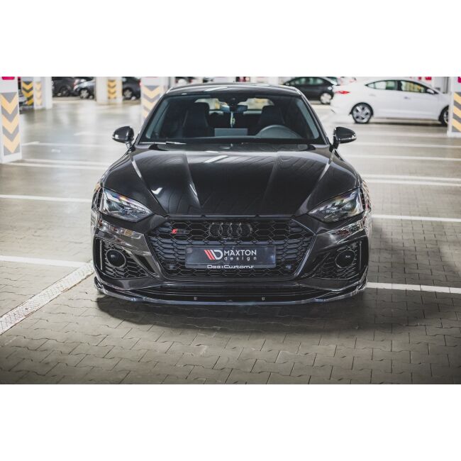 Maxton Design Front Ansatz V.3 / V3 für Audi RS5 F5 Facelift schwarz Hochglanz