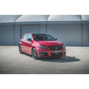 Maxton Design Front Ansatz V.2 / V2 für Peugeot 308 GT Mk2 Facelift schwarz Hochglanz