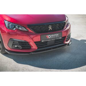 Maxton Design Front Ansatz V.2 / V2 für Peugeot 308 GT Mk2 Facelift schwarz Hochglanz