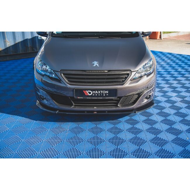 Maxton Design Front Ansatz V.2 / V2 für Peugeot 308 Mk2 Facelift schwarz Hochglanz