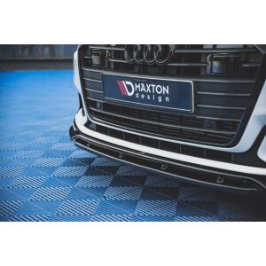 Maxton Design Front Ansatz V.3 / V3 für Audi A6 S-Line / S6 C8  schwarz Hochglanz