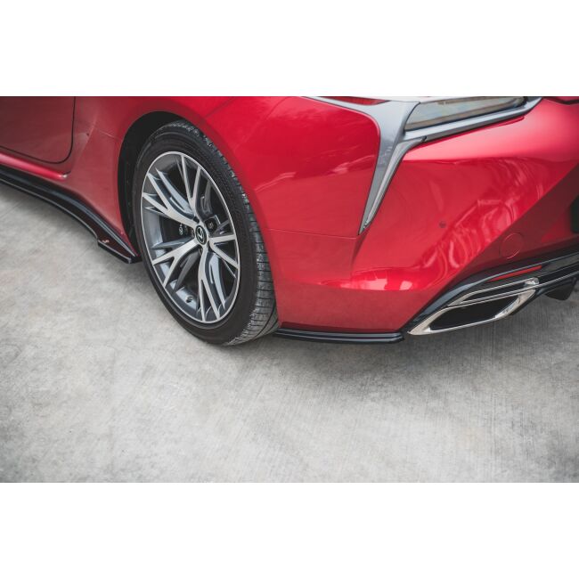 Maxton Design Heck Ansatz Flaps Diffusor für Lexus LC 500 schwarz Hochglanz