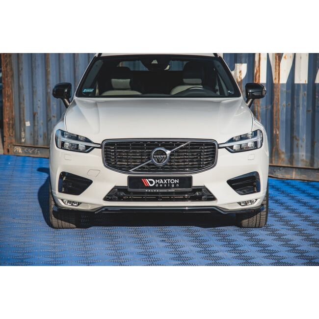 Maxton Design Front Ansatz V.1 / V1 für Volvo XC60 Mk2 R-Design schwarz Hochglanz