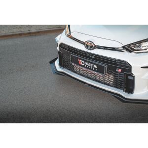 Maxton Design Robuste Racing Front Ansatz für passend +Flaps für Toyota GR Yaris Mk4 schwarz Hochglanz