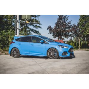 Maxton Design Robuste Racing Seitenschweller Ansatz für für + Flaps Ford Focus RS Mk3 schwarz Hochglanz