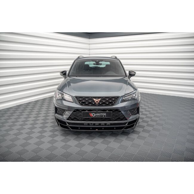 Maxton Design Front Ansatz V.2 / V2 für Cupra Ateca schwarz Hochglanz