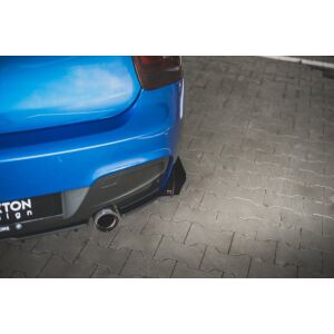 Maxton Design Hintere Seiten Flaps für BMW M135i F20 schwarz Hochglanz