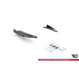 Maxton Design Robuste Racing Heck Ansatz Flaps Diffusor +Flaps für Mercedes-AMG C43 Coupe C205 schwarz Hochglanz