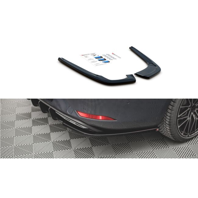 Maxton Design Heck Ansatz Flaps Diffusor für Seat Leon FR ST Mk4 schwarz Hochglanz