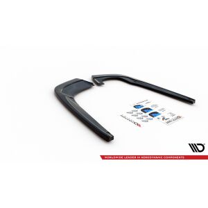 Maxton Design Heck Ansatz Flaps Diffusor für Seat Leon FR ST Mk4 schwarz Hochglanz