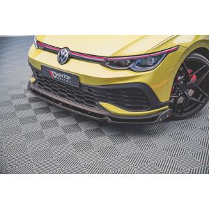 Maxton Design Front Ansatz +Flaps für V.1 / V1 Volkswagen Golf 8 GTI Clubsport