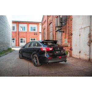 Maxton Design Heck Ansatz Flaps Diffusor für Mistubishi Lancer Sportback Mk8 schwarz Hochglanz