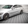 Maxton Design Seitenschweller Ansatz für Mercedes-Benz C W205 schwarz Hochglanz