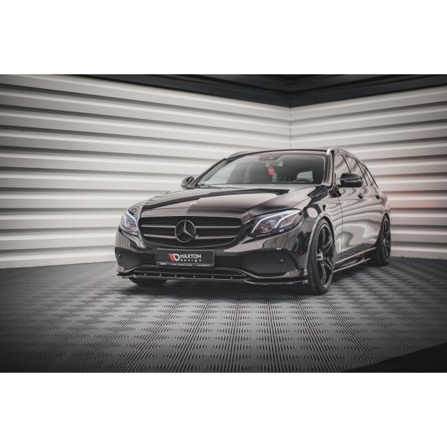 Maxton Design Front Ansatz für Mercedes-Benz E W213 schwarz Hochglanz