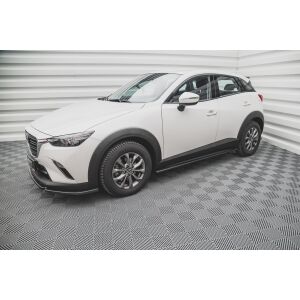 Maxton Design Seitenschweller Ansatz für Mazda CX-3 schwarz Hochglanz