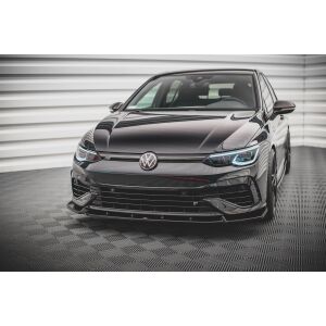 Maxton Design Front Ansatz V.2 / V2 für Volkswagen Golf R Mk8 schwarz Hochglanz