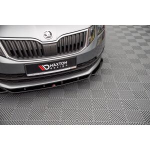 Maxton Design Front Ansatz V.2 / V2 für Skoda Octavia Mk3 Facelift schwarz Hochglanz