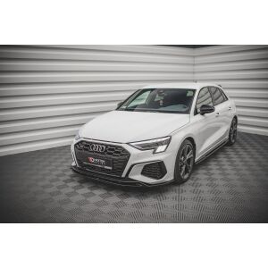 Maxton Design Front Ansatz V.2 / V2 für Audi S3 / A3 S-Line 8Y schwarz Hochglanz