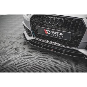 Maxton Design Front Ansatz V.3 / V3 für Audi S4 / A4 S-Line B9 schwarz Hochglanz