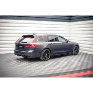 Maxton Design Mittlerer Heckdiffusor Ansatz DTM Look für Volvo V90 Mk2 schwarz Hochglanz