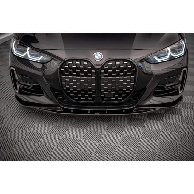 Maxton Design Front Ansatz V.1 / V1 für BMW 4er M-Paket G22 schwarz Hochglanz