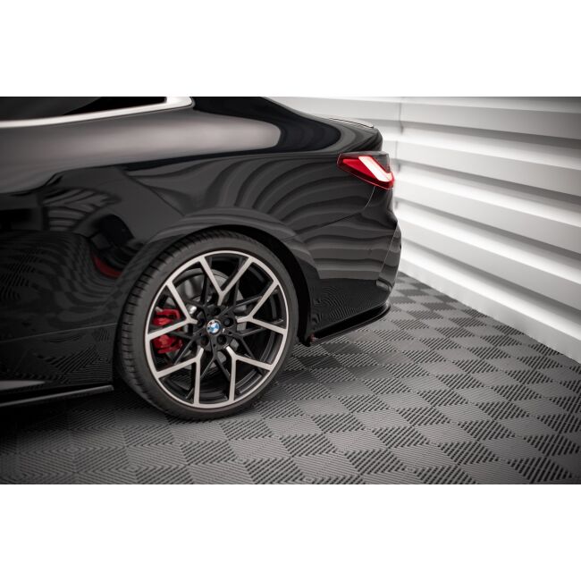 Maxton Design Heck Ansatz Flaps Diffusor V.1 / V1 für BMW 4er M-Paket G22 schwarz Hochglanz