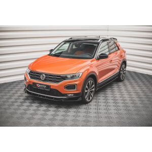 Maxton Design Front Ansatz V.1 / V1 für Volkswagen T-Roc Mk1 schwarz Hochglanz