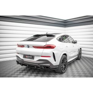 Maxton Design Mittlerer Heckdiffusor Ansatz DTM Look für BMW X6 M-Paket G06 schwarz Hochglanz