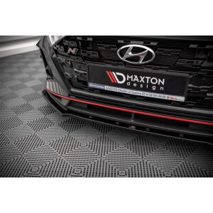 Maxton Design Front Ansatz V.1 / V1 für Hyundai I20 N Mk3 schwarz Hochglanz