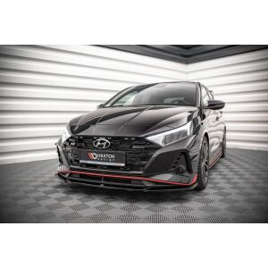 Maxton Design Front Ansatz V.3 / V3 für Hyundai I20 N Mk3 schwarz Hochglanz