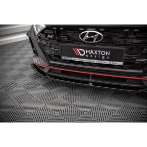 Maxton Design Front Ansatz V.3 / V3 für Hyundai I20 N Mk3 schwarz Hochglanz