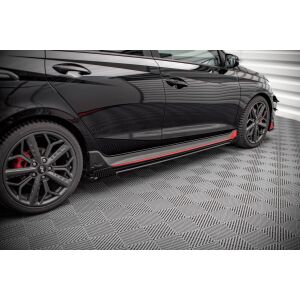 Maxton Design Street Pro Seitenschweller Ansatz für + Flaps Hyundai I20 N Mk3 schwarz Hochglanz