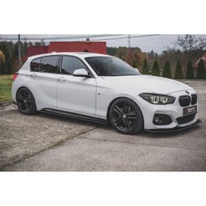 Maxton Design Robuste Racing Seitenschweller Ansatz für für V.2 / V2 BMW 1er F20 M135i / M140i / M-Paket